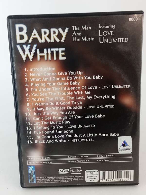 Barry White The Man and His Music DVD