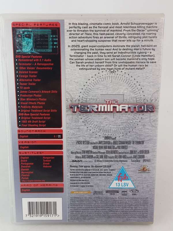 The Terminator DVDs - Arnold Shwarzenegger