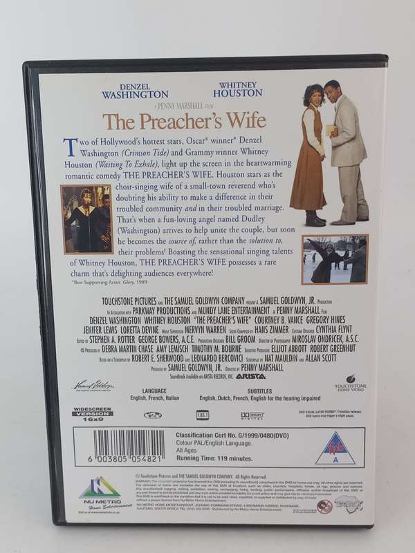 The Preacher's Wife DVD - Denzel Washington & Whitney Houston
