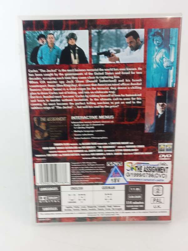 The Assignment DVD - Aidan Quinn, Donald Sutherland & Ben Kingsley