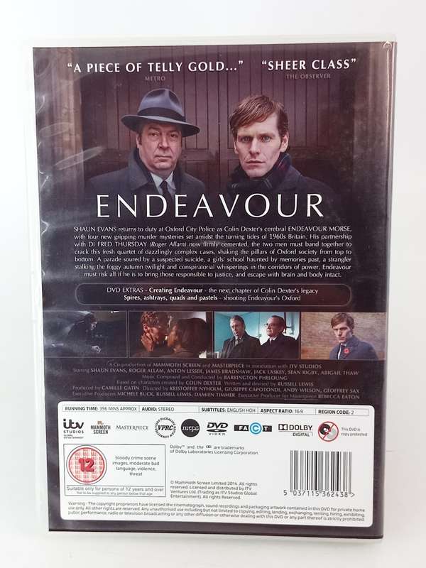 Endeavour - Complete Series Two 2 disc set