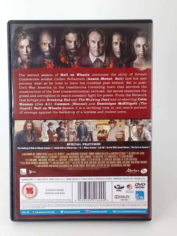 Hell on Wheels - The Complete Second Season - DVDs - 3 disc set