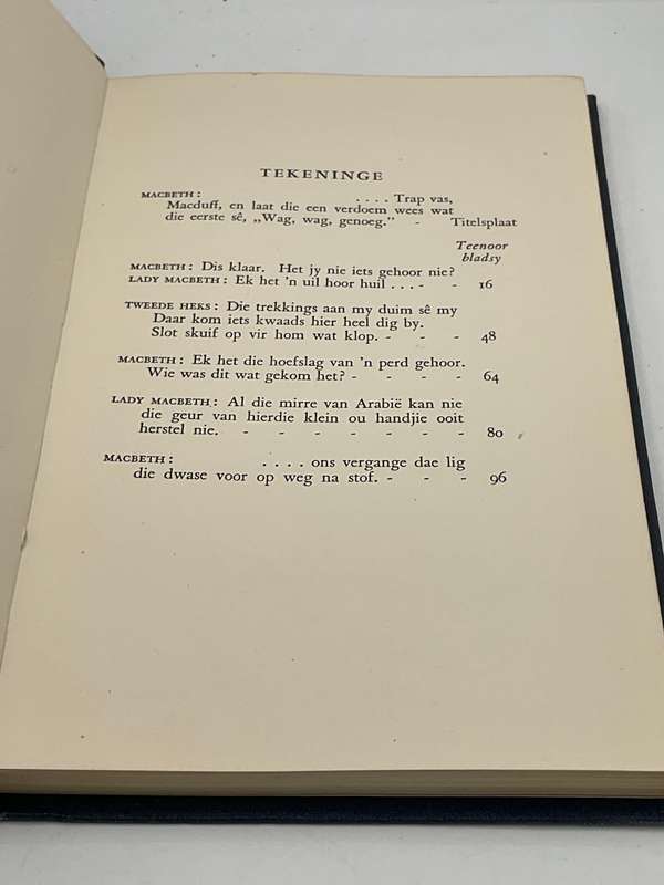 MACBETH deur William Shakespeare Vertaling: L.I. Coertze Eerste uitgawe 1948