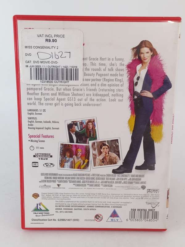 Miss Congeniality 2 DVD - Sandra Bullock