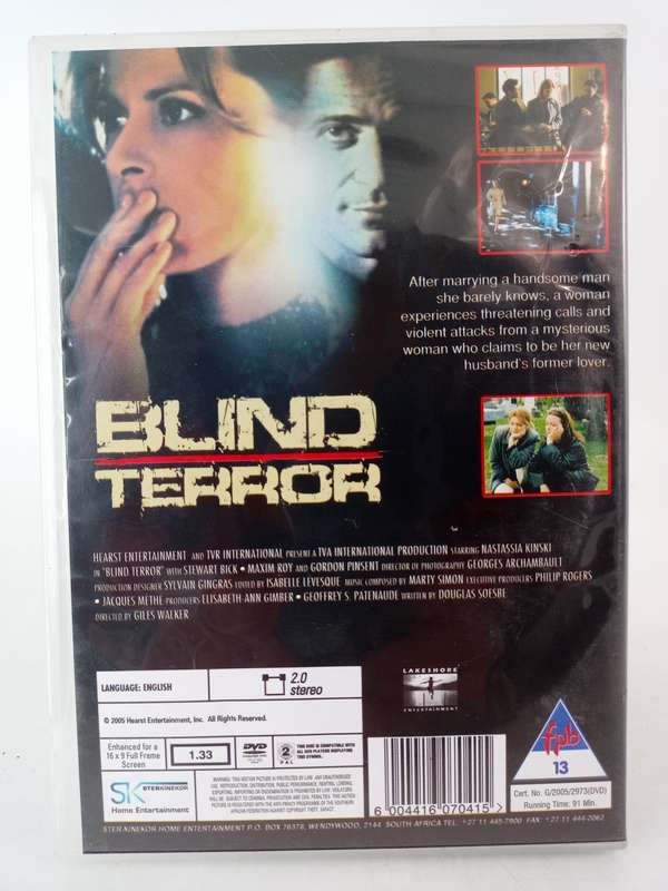 Blind Terror DVD - Nastassia KInski