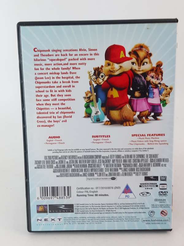 Alvin and the Chipmunks 2 DVD