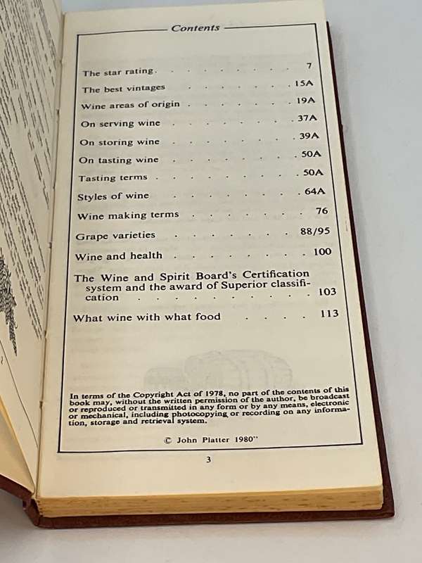 John Platter's Book of South African Wines 1980 | Scarce First Book of the Series