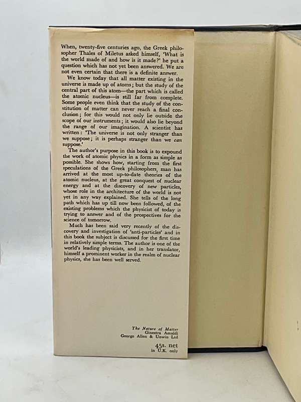 The Nature Of Matter by Ginestra Amaldi First Edition 1966