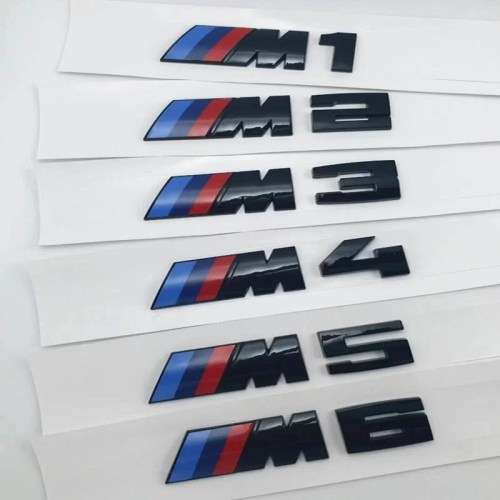 BMW M1,2,3,4,5,6 labels (new font style)