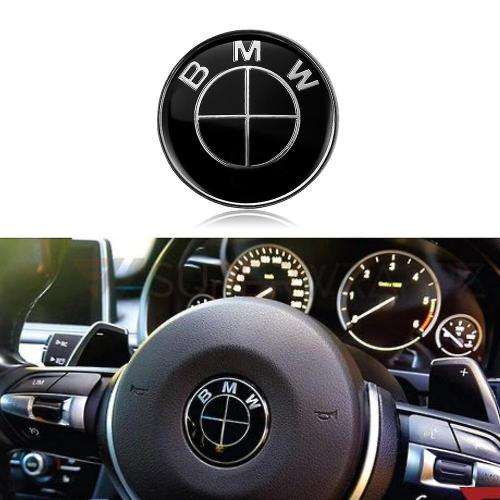 BMW steering badge - full black style