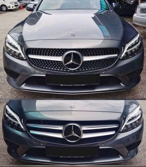 Mercedes W205 Diamond grill