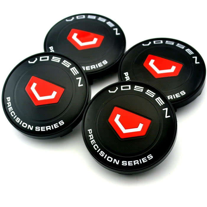 Vossen Center Caps (Black & Red)