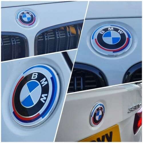 BMW 50th Annivesary 7 piece emblem set