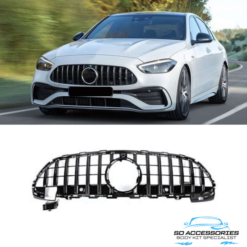 Mercedes W206 GT grille - Chrome & Black