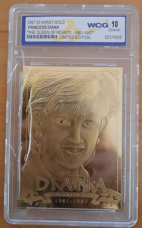 1997 23 KARAT GOLD PRINCESS DIANA LIMITED EDITION CARD (Cover was damaged in packing)
