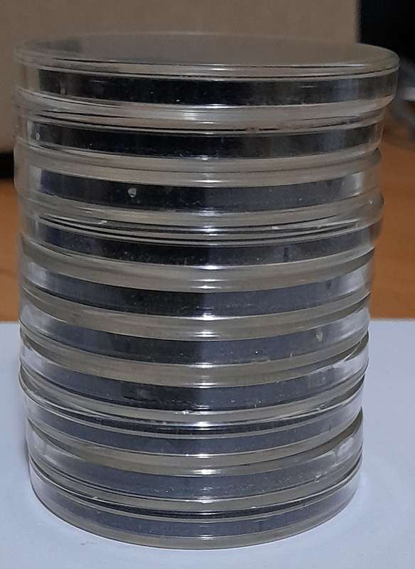 10X CLEAR ROUND AIRTIGHT COIN HOLDERS 40MM (1 BID FOR ALL)