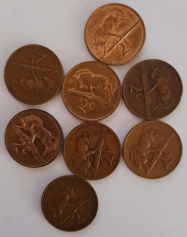 LOT OF 54 OLD SOUTH AFRICAN COINS (BID FOR LOT)