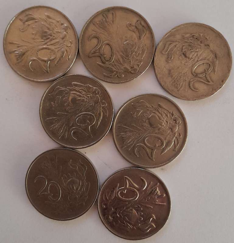 LOT OF 54 OLD SOUTH AFRICAN COINS (BID FOR LOT)