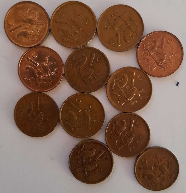 LOT OF 54 OLD SOUTH AFRICAN COINS (BID FOR LOT)