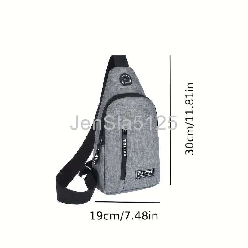 Grey Cross Body Shoulder Bag (Unisex)