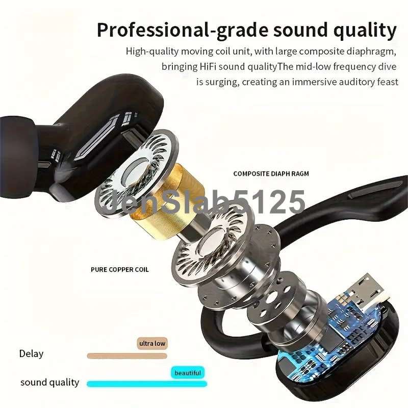 2024 TWS WIRELESS WHITE SINGLE EARBUD - HURNDOERI