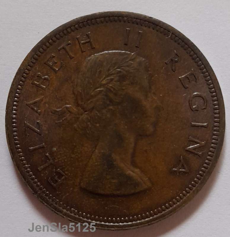 South African UNCIRCULATED 1958 1D coin