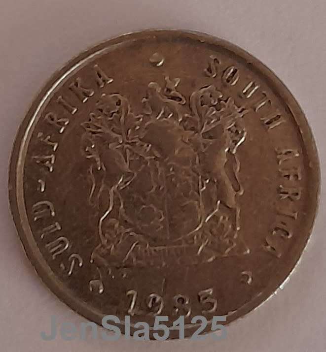 1985 5c MINTING ERROR (MISALINED DIE)