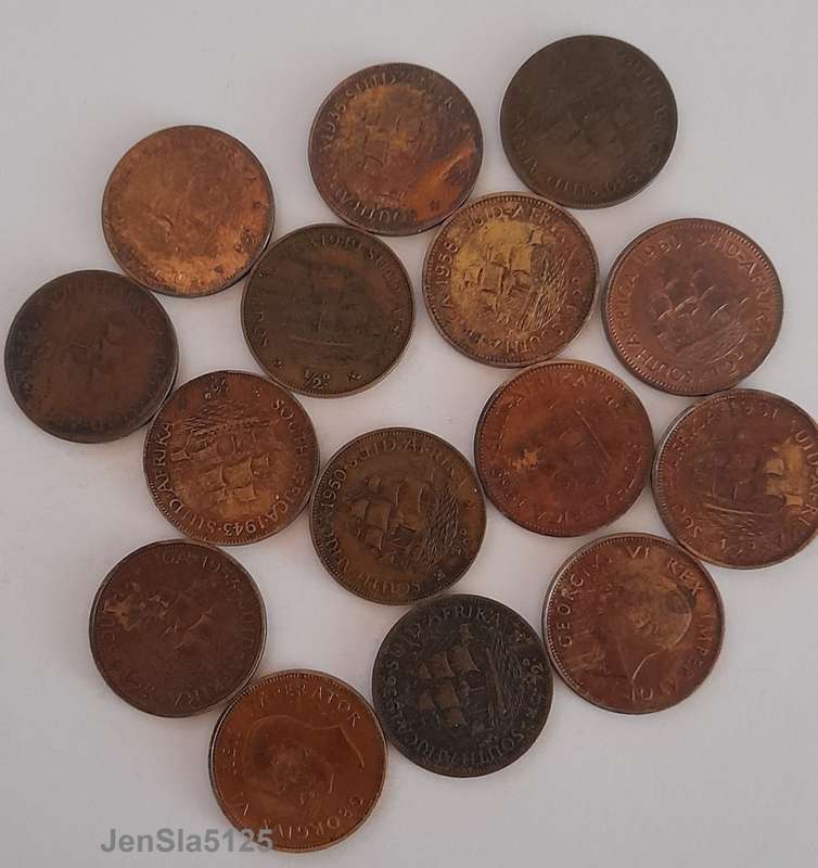 HUGE LOT OF 175 OLD SOUTH AFRICAN COINS, RHODESIA & BRITTISH COINS