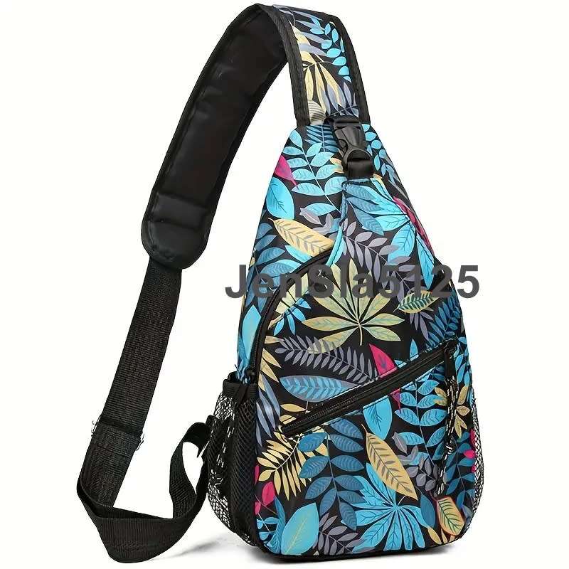 NEW IN - Ladies Leaf Print Cycling Strap Cross Body Shoulder Bag