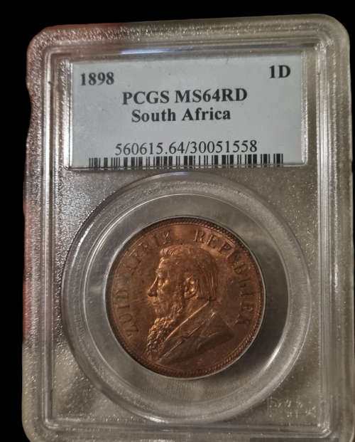 RARE RED variant 1898 penny MS64RD, highly sought after