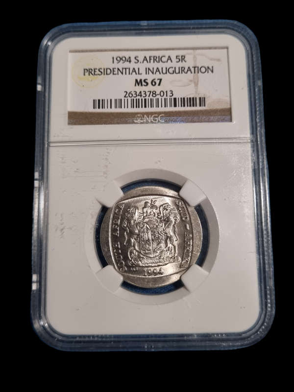 1994 Inauguration R5. High grade MS67 NGC graded