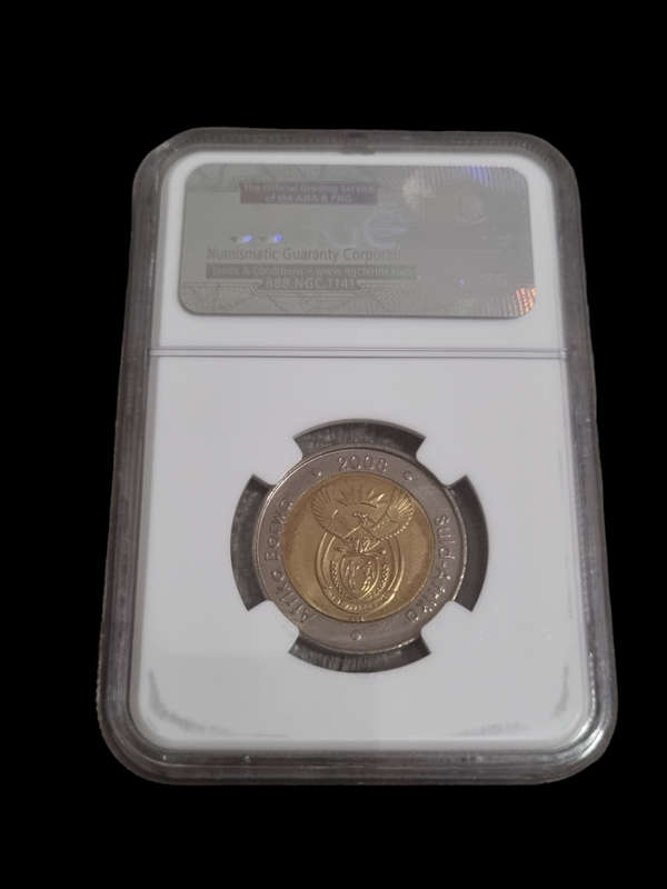 South Africa: 2008 Mandela 90th Birthday R5, NGC Ms65
