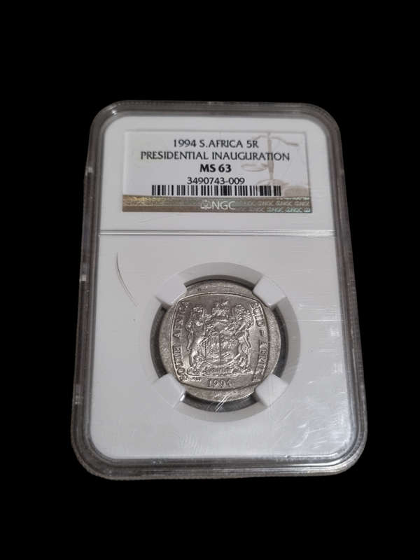 South Africa: 1994 Inauguration R5 NGC MS63