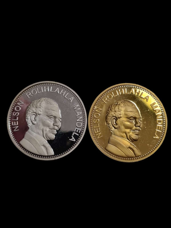 Mandela Medallions Set. 1994- 1999 ( Large Crown size medallions)
