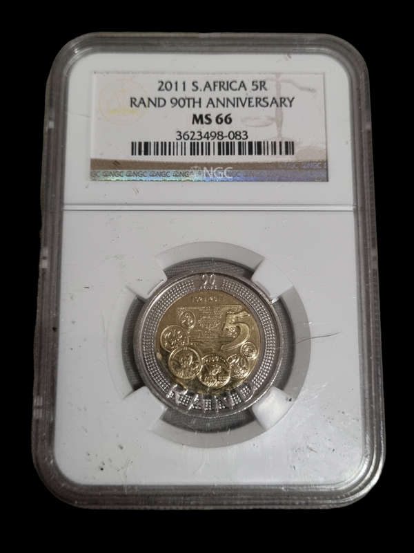 2011 R5, Rand 90th Anniversary. MS66 NGC graded.