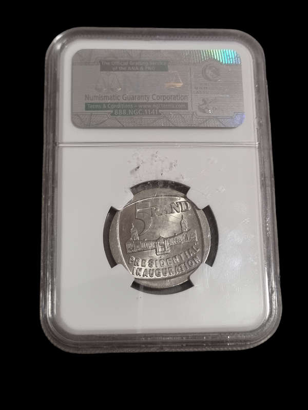South Africa: High Grade 1994 Inauguration R5 NGC MS65