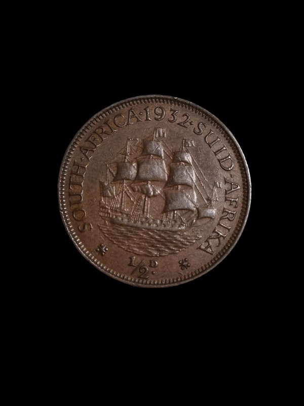 South Africa: Rarer Date AU 1932 Union Half Penny