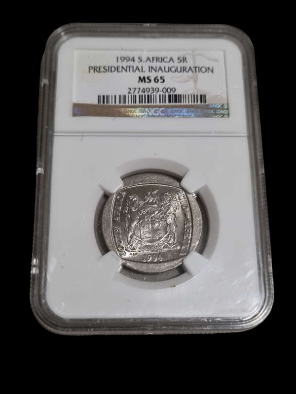 South Africa: MS65 1994 Inauguration R5 NGC