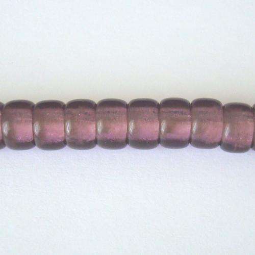 Czech Glass Crow / Pony Bead 9mm with 3.4mm hole 60pc - (+/- R0.33 each) - Amethyst
