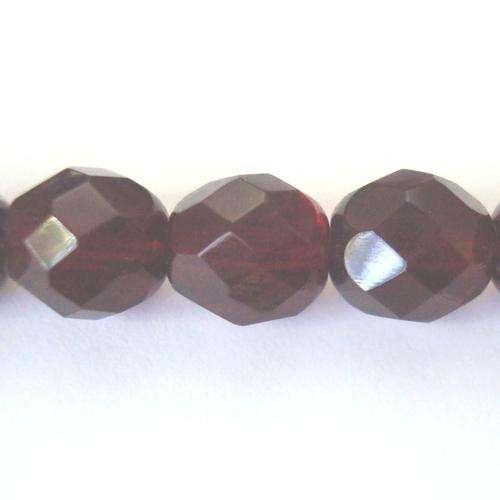 Czech Fire Polished 8mm 30pc - (+/- R0.67 each) - Garnet
