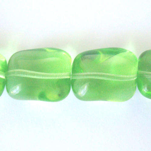 Czech Glass Nugget 18x15mm 14pc - (+/- R1.50 each) - Green