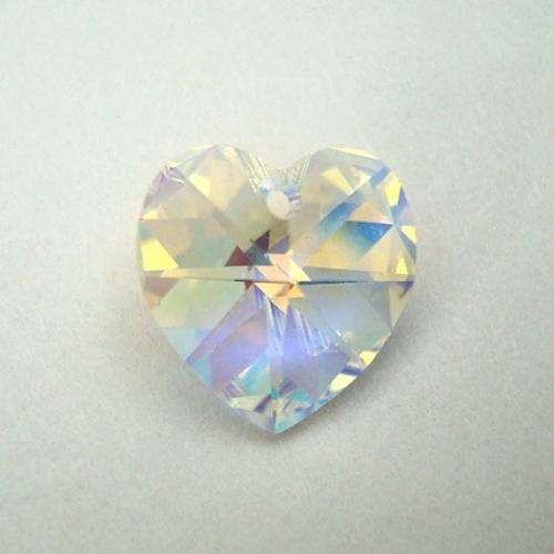 Swarovski 6202 Heart Pendant 10.3x10mm Crystal AB - 12 pcs (at R7.00 each)