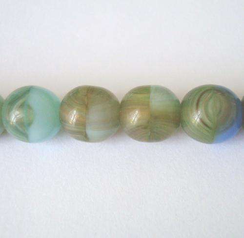 Czech Glass Round 8mm 42pc - (+/- R0.40 each) - Green Mix