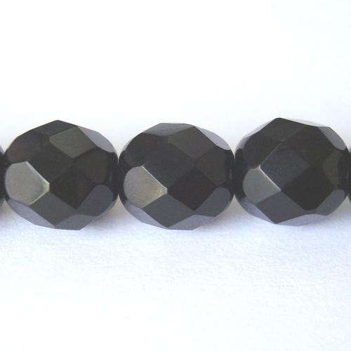 Czech Fire Polished 8mm 30pc - Jet