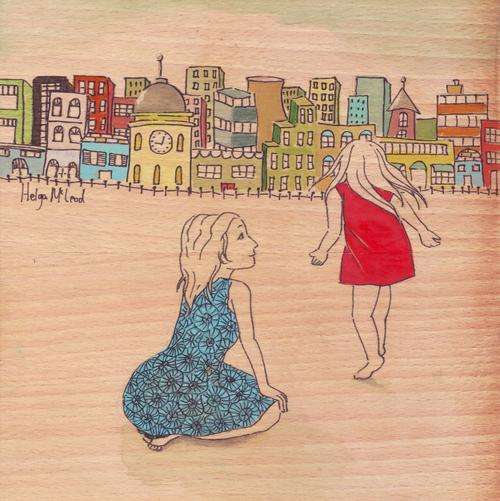 Mother and daughter - ready to hang original art