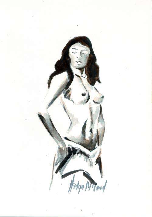 Nude - an original watercolor