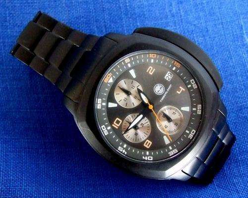 Mens Black Stainless Steel TIMBERLAND OP Chronograph Watch
