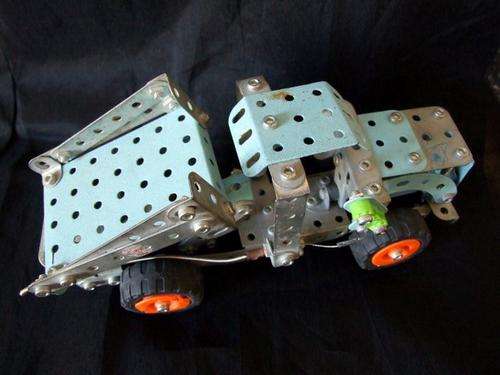 Old made up tipper truck vehicle - not sure of  "meccano" brand.