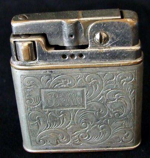 Vintage semi automatic engraved ROWENTA petrol lighter -