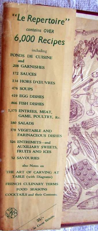 ESSENTIAL CLASSIC!: L. Saulnier's  Le Repertoire de la Cuisine, British De Luxe Edition, 1950, good